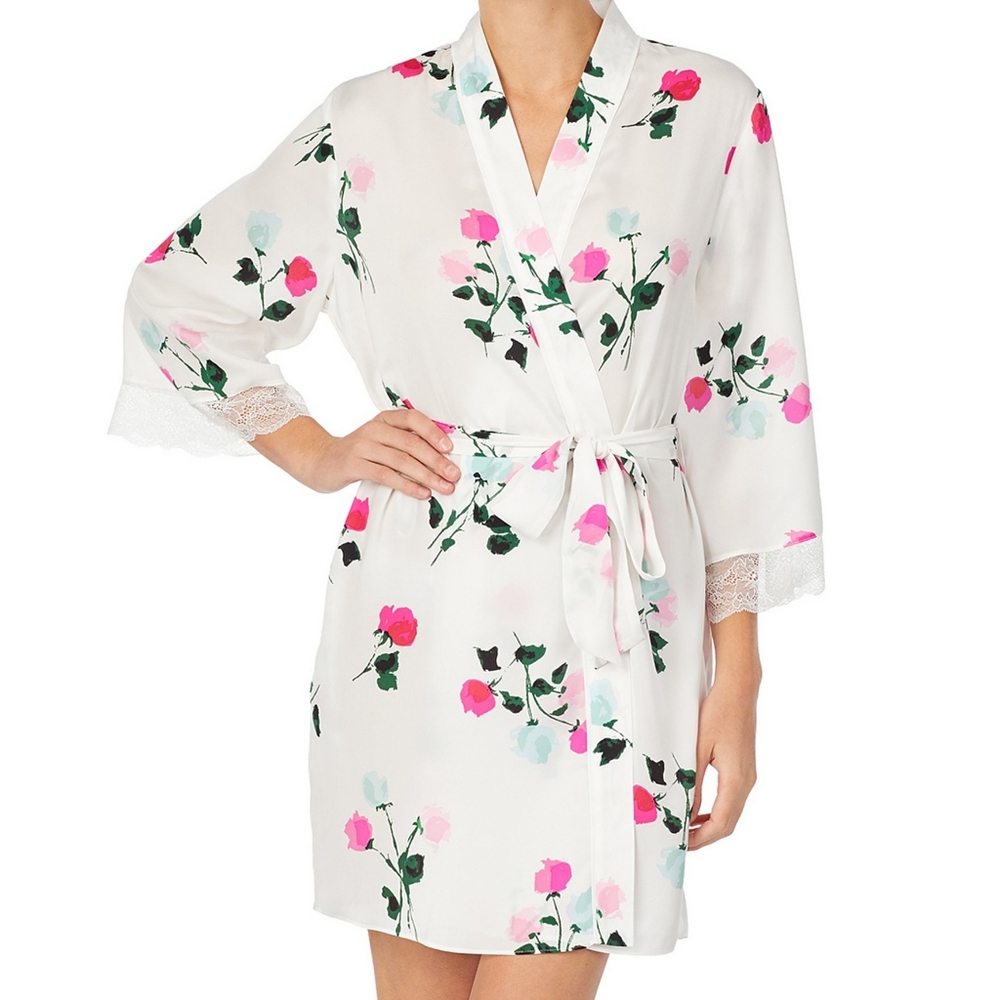 NWT Kate Spade Satin Robe Floral Medium